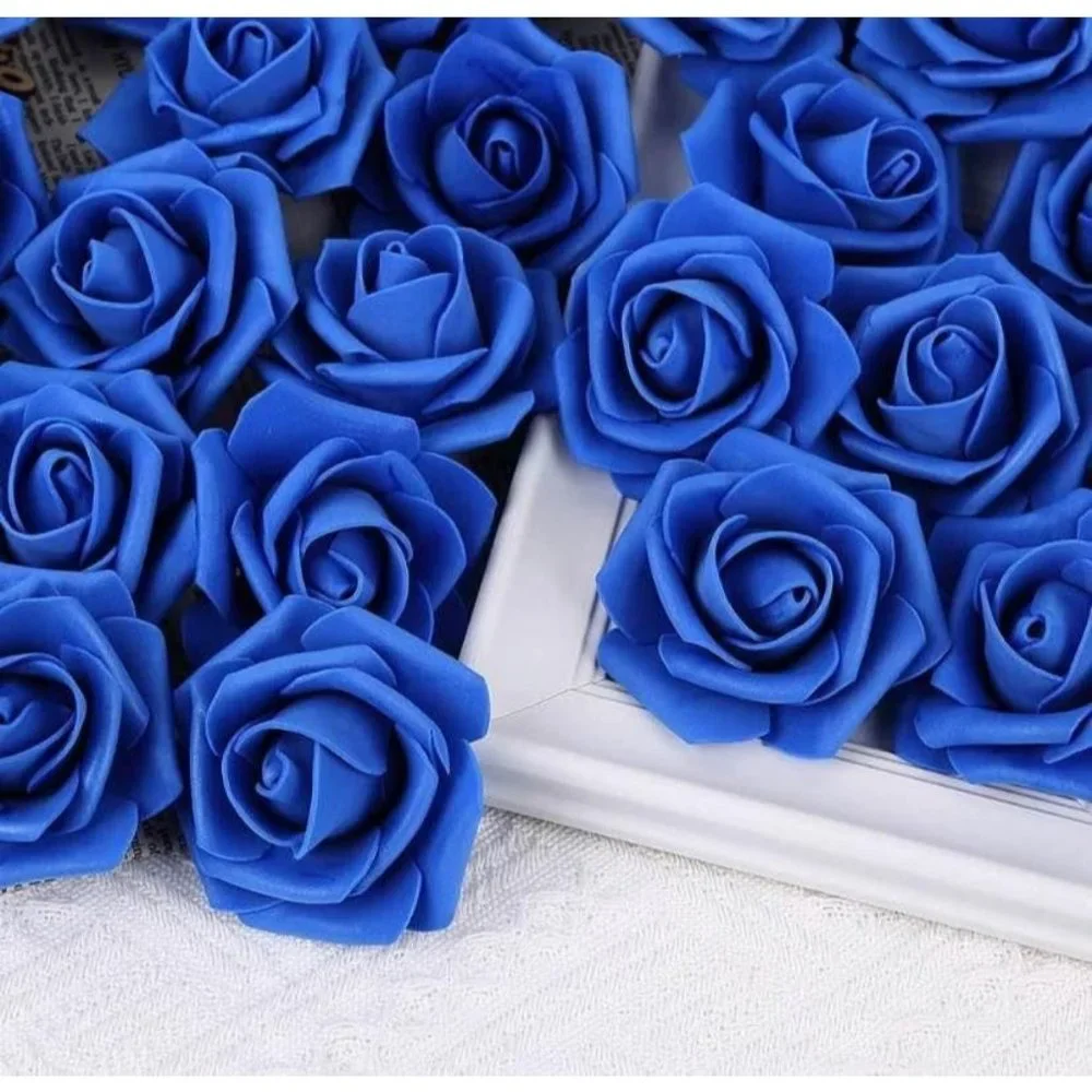 100 count | Royal Blue Artificial Roses Wedding Home Bouquet Decor ~ New